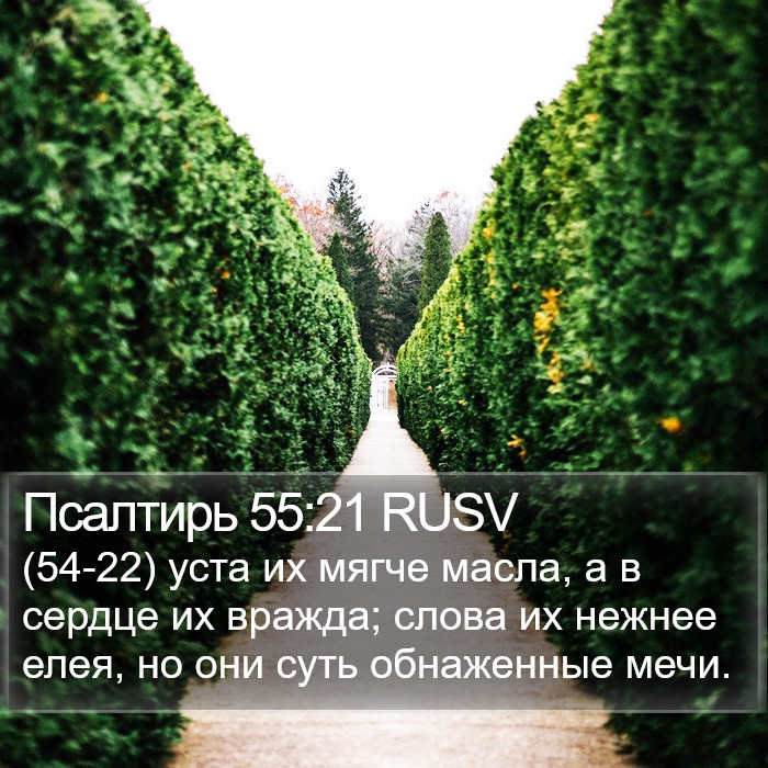 Псалтирь 55:21 RUSV Bible Study