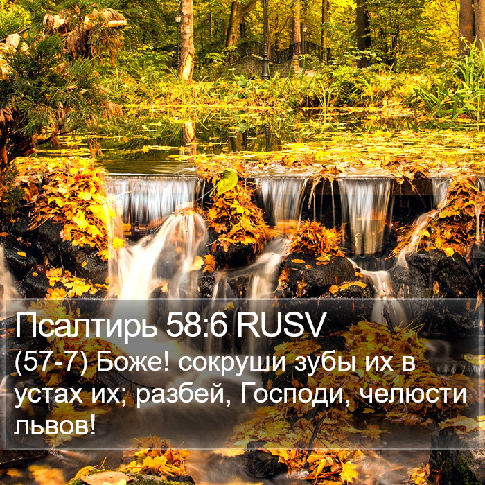Псалтирь 58:6 RUSV Bible Study