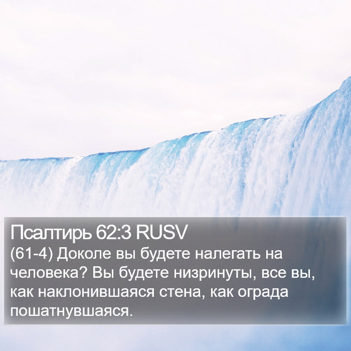 Псалтирь 62:3 RUSV Bible Study