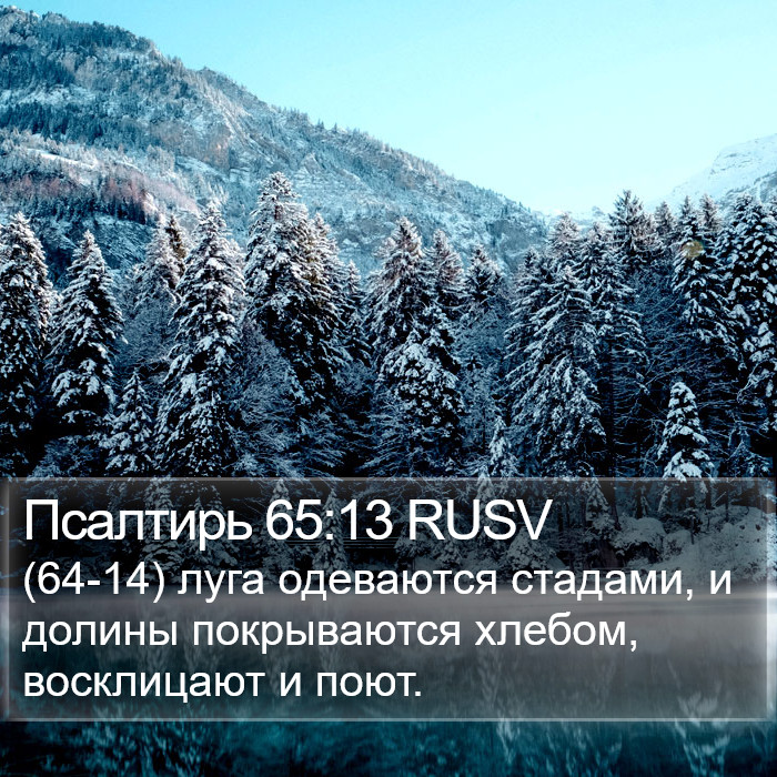 Псалтирь 65:13 RUSV Bible Study