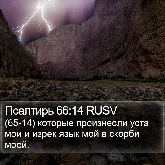 Псалтирь 66:14 RUSV Bible Study