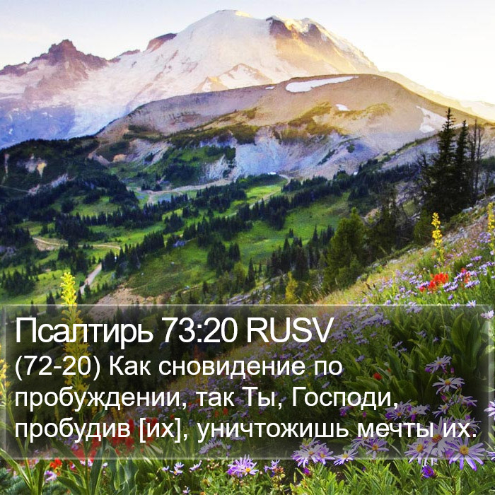 Псалтирь 73:20 RUSV Bible Study