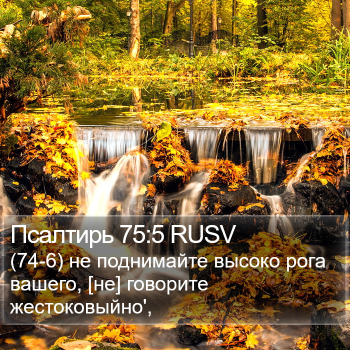 Псалтирь 75:5 RUSV Bible Study