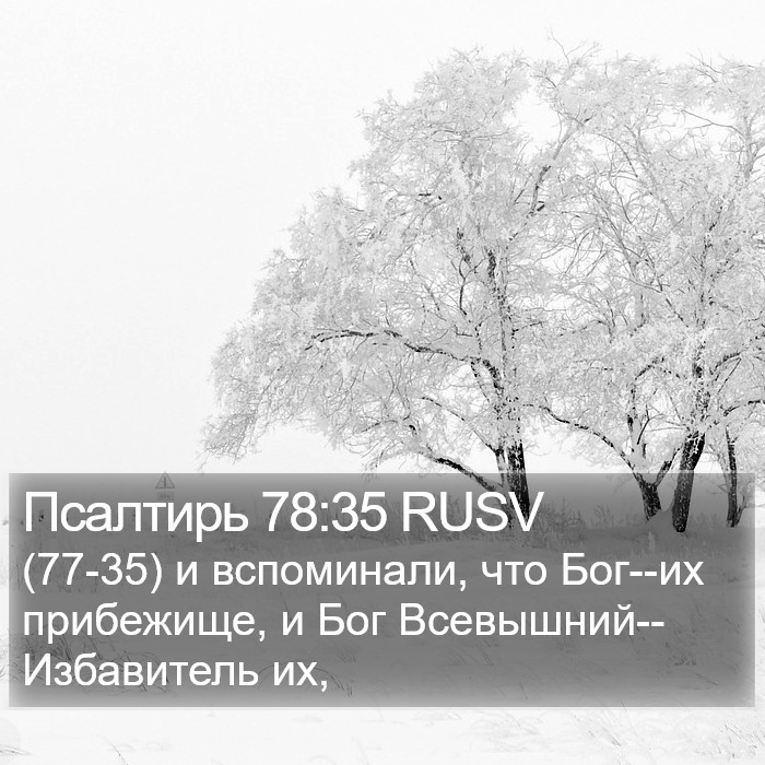 Псалтирь 78:35 RUSV Bible Study