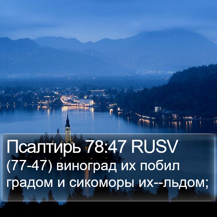 Псалтирь 78:47 RUSV Bible Study