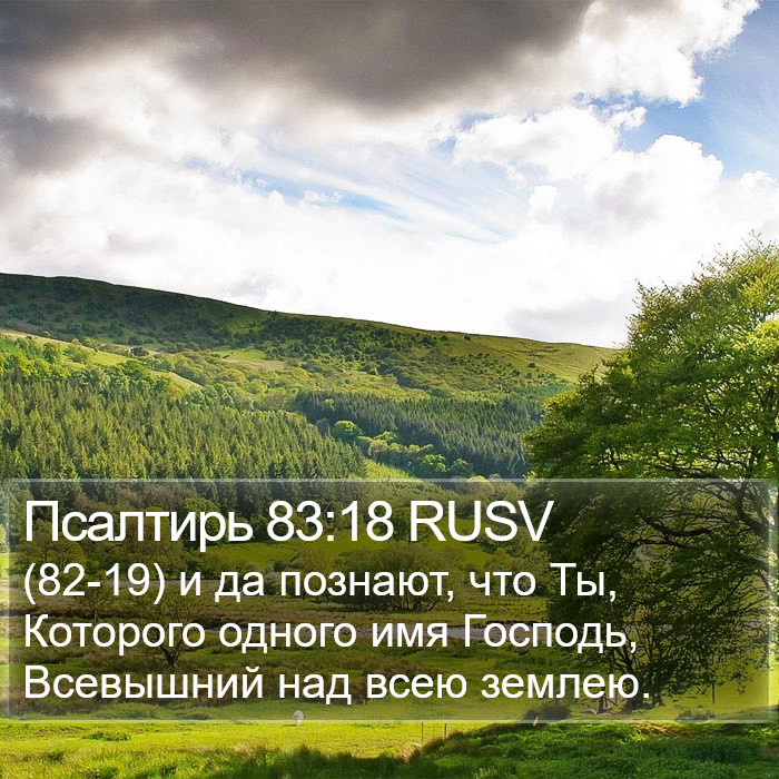 Псалтирь 83:18 RUSV Bible Study