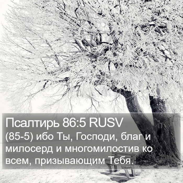 Псалтирь 86:5 RUSV Bible Study