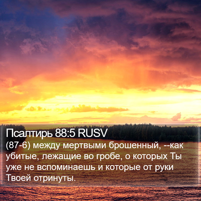 Псалтирь 88:5 RUSV Bible Study