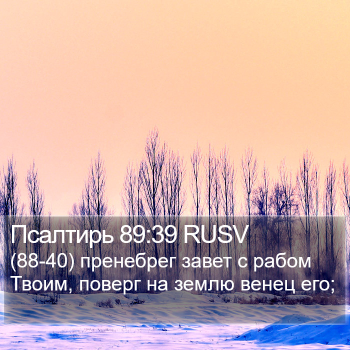 Псалтирь 89:39 RUSV Bible Study