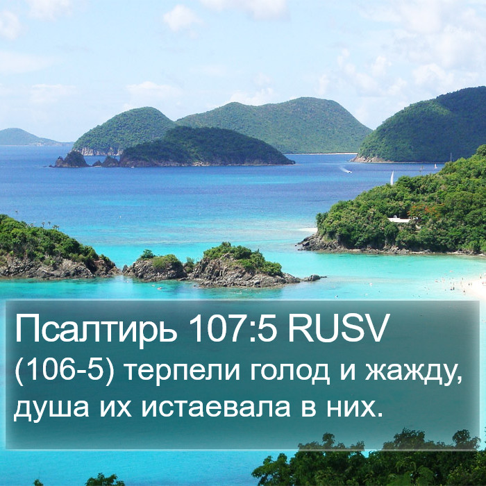 Псалтирь 107:5 RUSV Bible Study