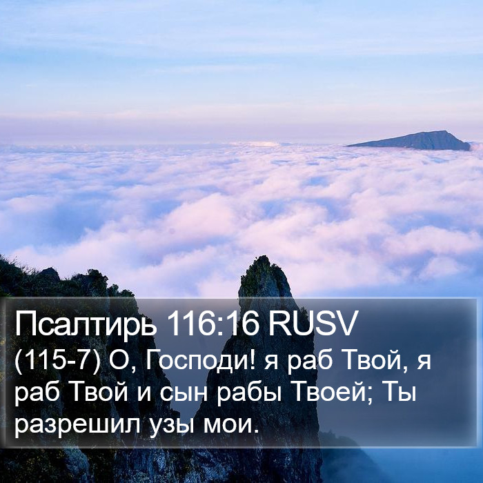Псалтирь 116:16 RUSV Bible Study