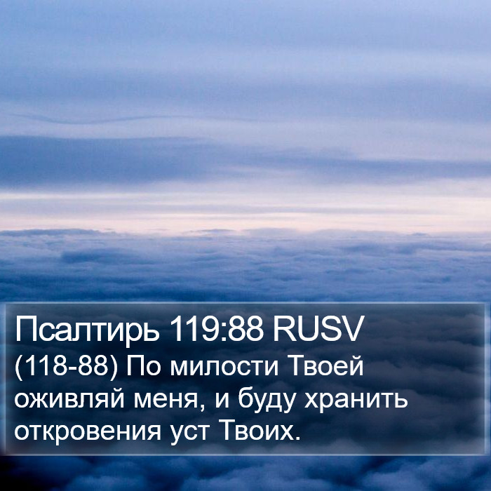 Псалтирь 119:88 RUSV Bible Study