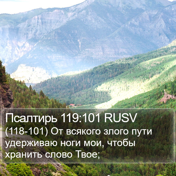 Псалтирь 119:101 RUSV Bible Study