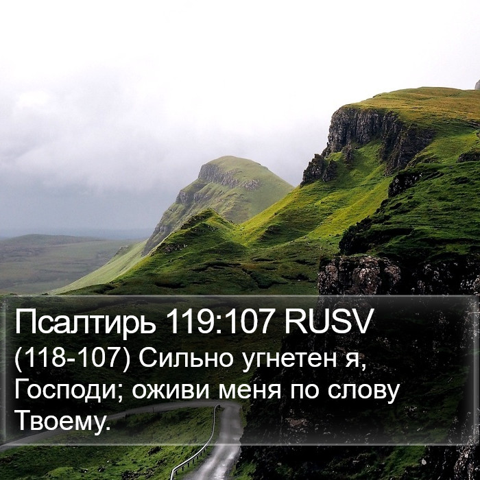 Псалтирь 119:107 RUSV Bible Study