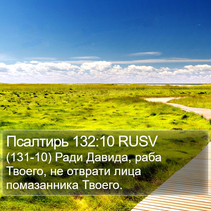 Псалтирь 132:10 RUSV Bible Study