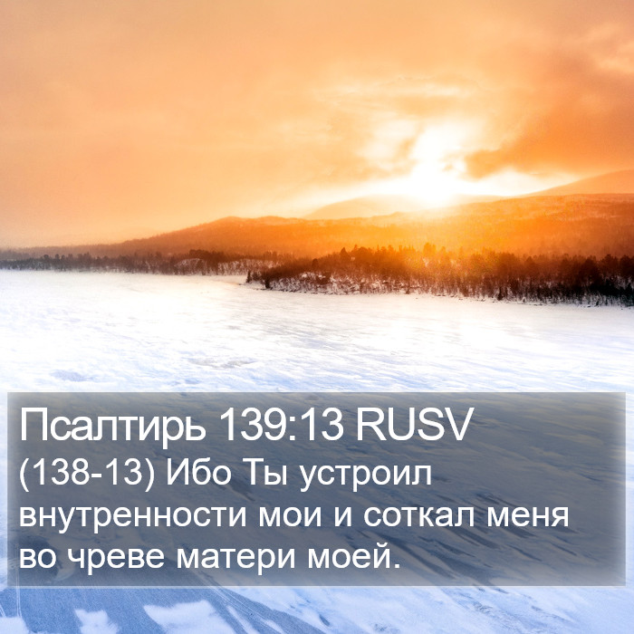 Псалтирь 139:13 RUSV Bible Study