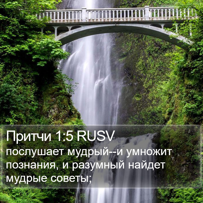 Притчи 1:5 RUSV Bible Study