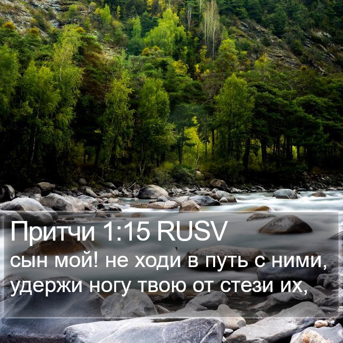 Притчи 1:15 RUSV Bible Study