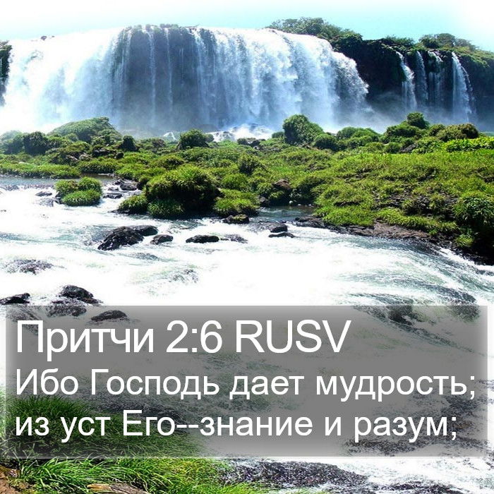 Притчи 2:6 RUSV Bible Study