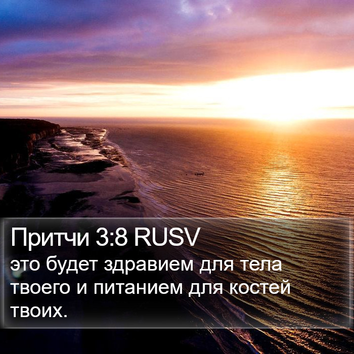 Притчи 3:8 RUSV Bible Study