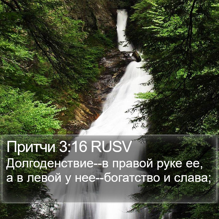 Притчи 3:16 RUSV Bible Study