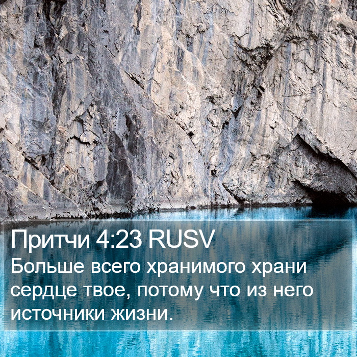 Притчи 4:23 RUSV Bible Study