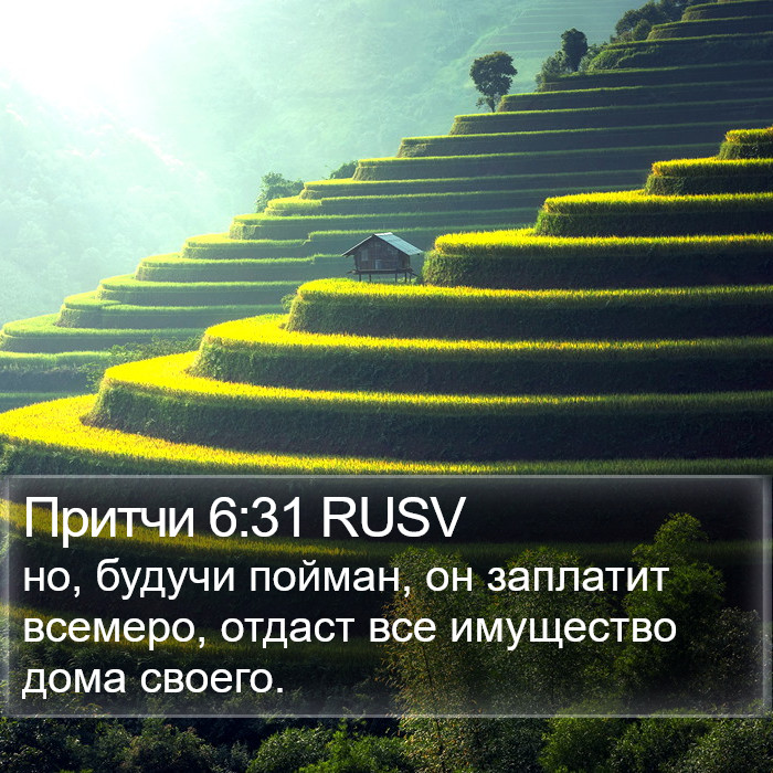 Притчи 6:31 RUSV Bible Study