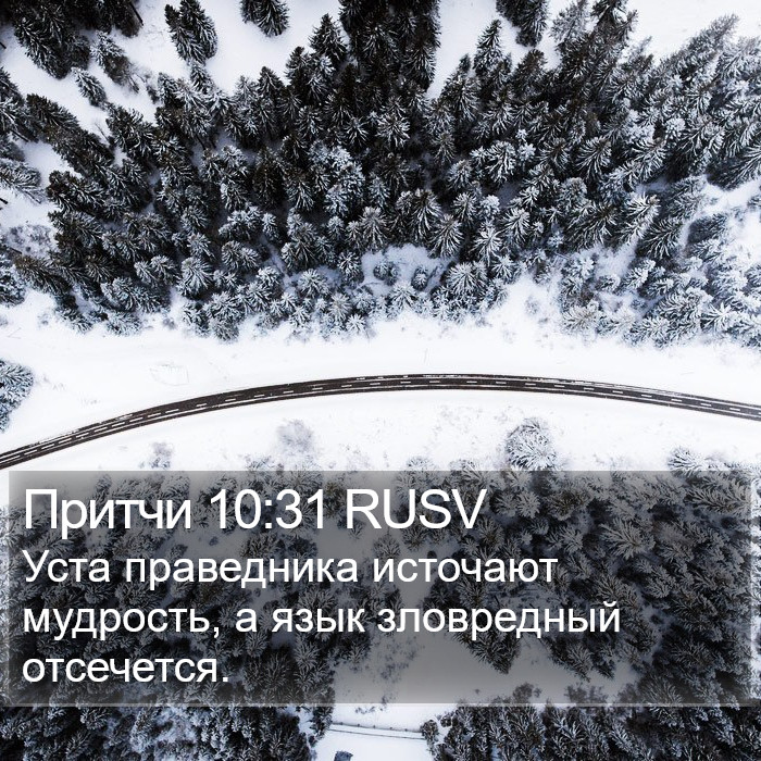 Притчи 10:31 RUSV Bible Study