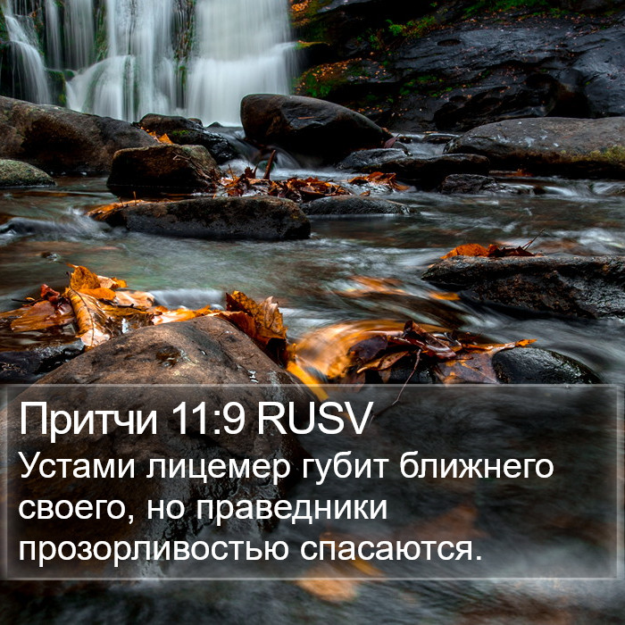 Притчи 11:9 RUSV Bible Study