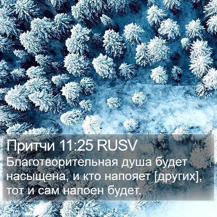 Притчи 11:25 RUSV Bible Study