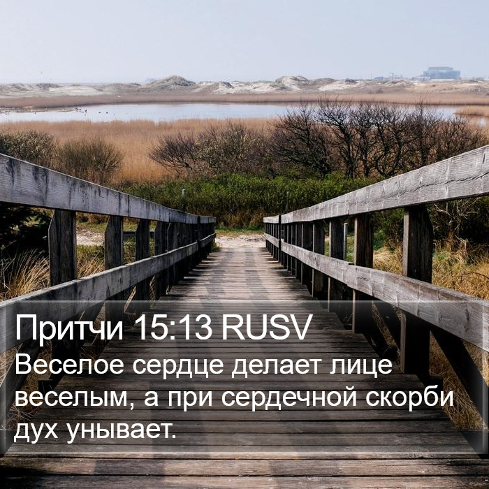 Притчи 15:13 RUSV Bible Study