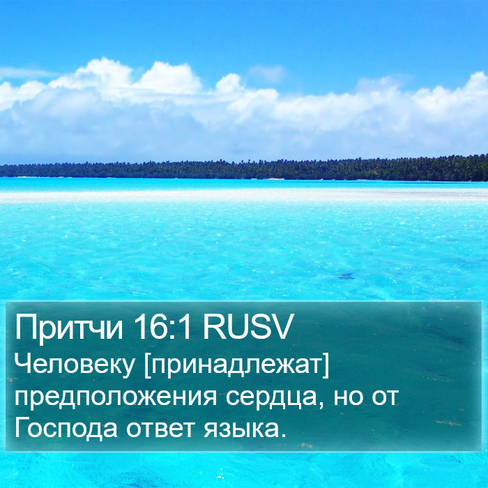 Притчи 16:1 RUSV Bible Study