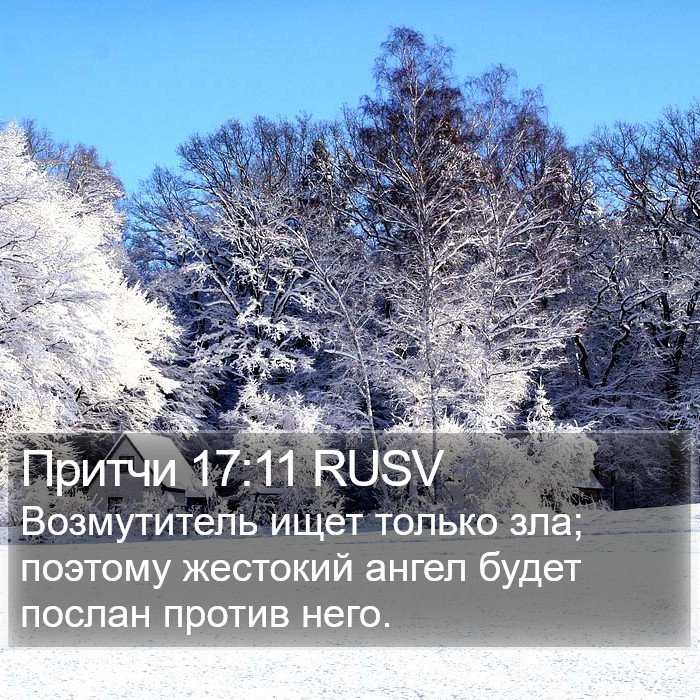 Притчи 17:11 RUSV Bible Study