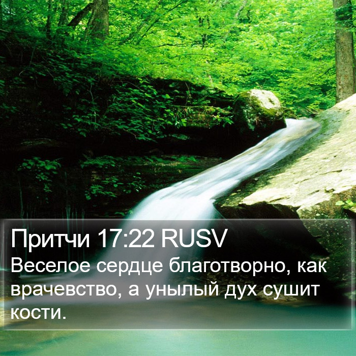 Притчи 17:22 RUSV Bible Study