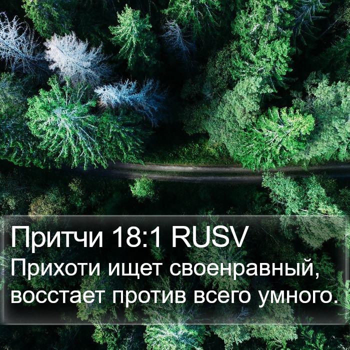 Притчи 18:1 RUSV Bible Study