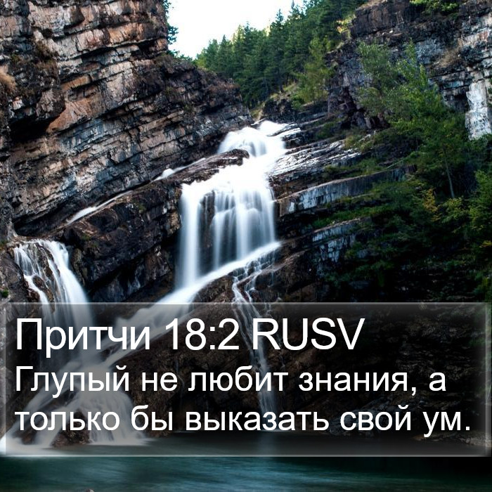 Притчи 18:2 RUSV Bible Study