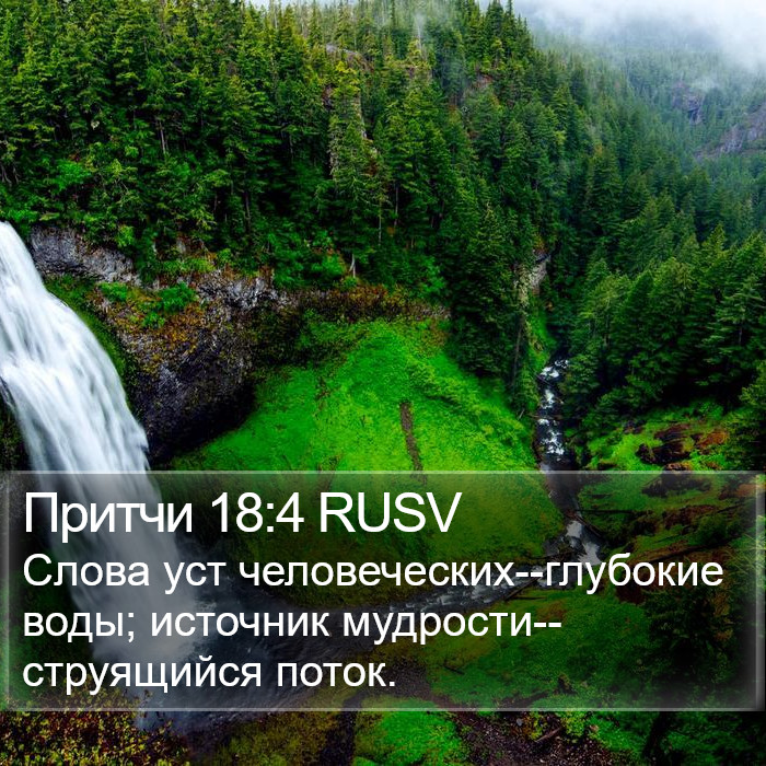 Притчи 18:4 RUSV Bible Study