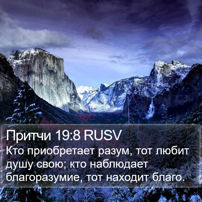 Притчи 19:8 RUSV Bible Study