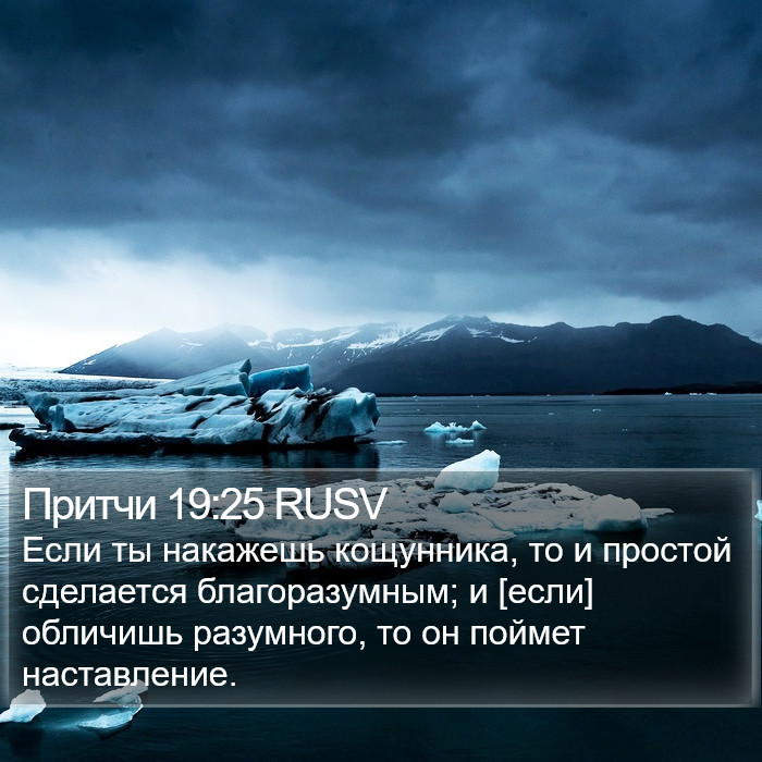 Притчи 19:25 RUSV Bible Study