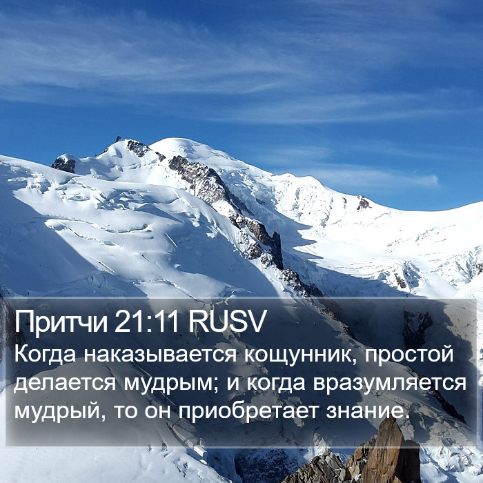 Притчи 21:11 RUSV Bible Study