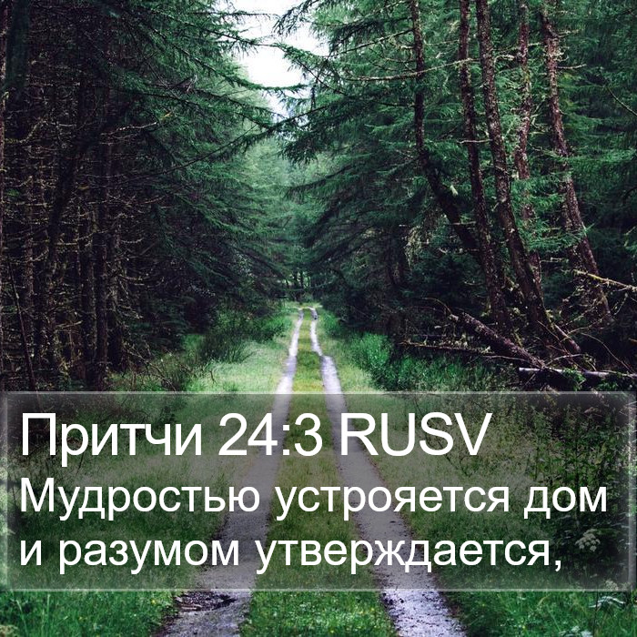 Притчи 24:3 RUSV Bible Study