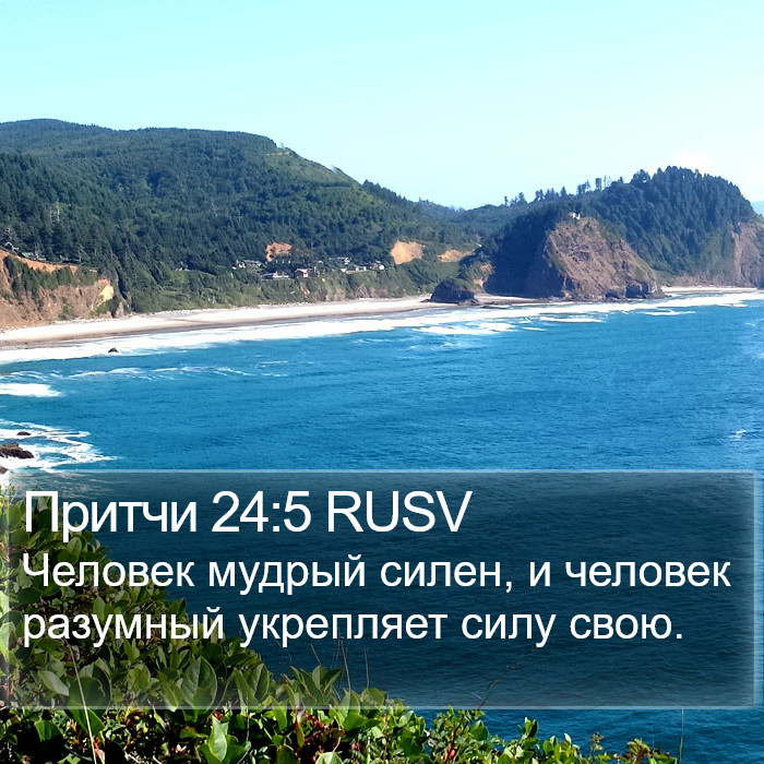 Притчи 24:5 RUSV Bible Study