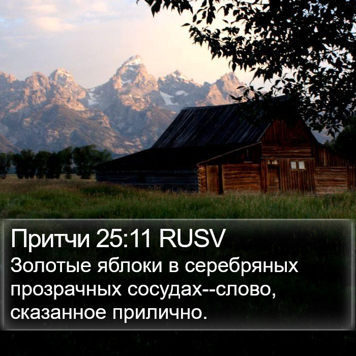 Притчи 25:11 RUSV Bible Study