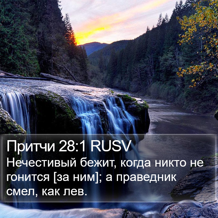 Притчи 28:1 RUSV Bible Study