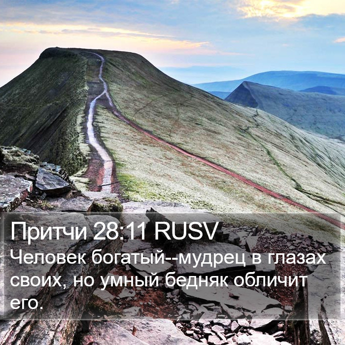 Притчи 28:11 RUSV Bible Study