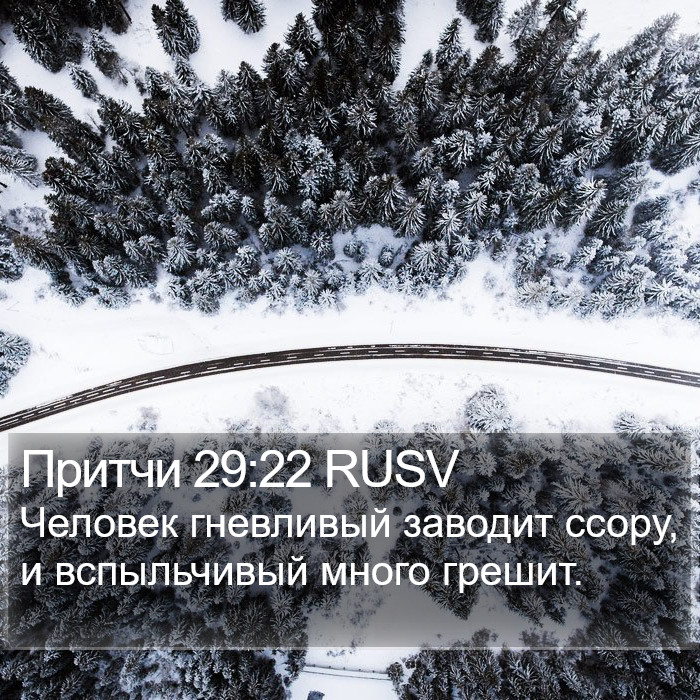 Притчи 29:22 RUSV Bible Study