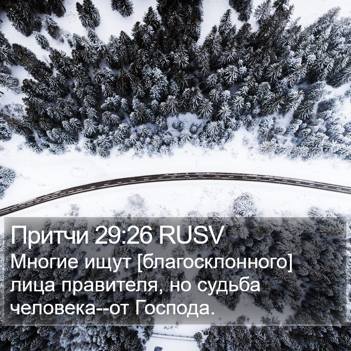 Притчи 29:26 RUSV Bible Study