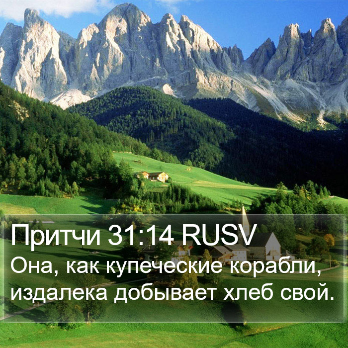 Притчи 31:14 RUSV Bible Study