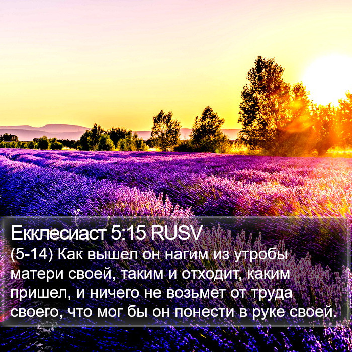 Екклесиаст 5:15 RUSV Bible Study