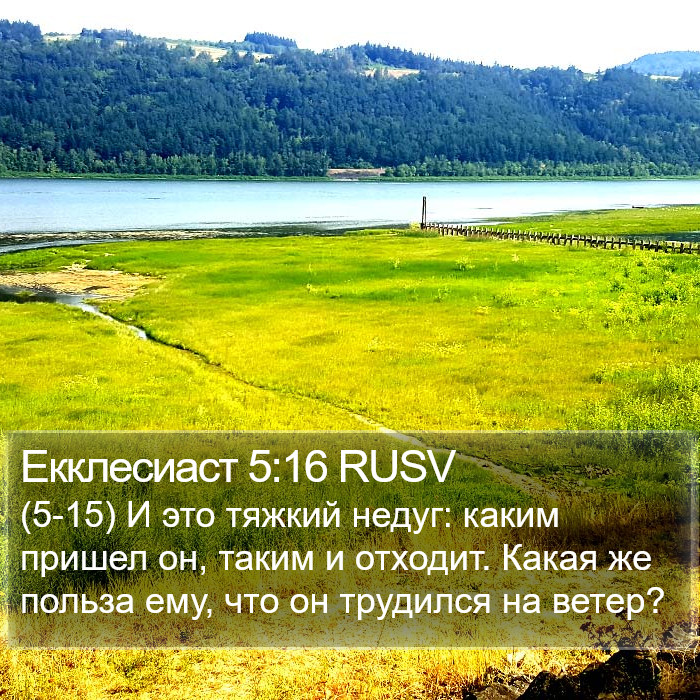 Екклесиаст 5:16 RUSV Bible Study